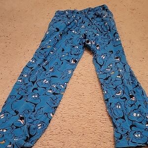 Disney Alladin Blue Cartoon Print Men Small Pajama Pants